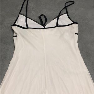 XOXO Dresses - Below knee dress white dress sigh black flowers XOXO Dresses - Below knee dress white dress sigh black flowers